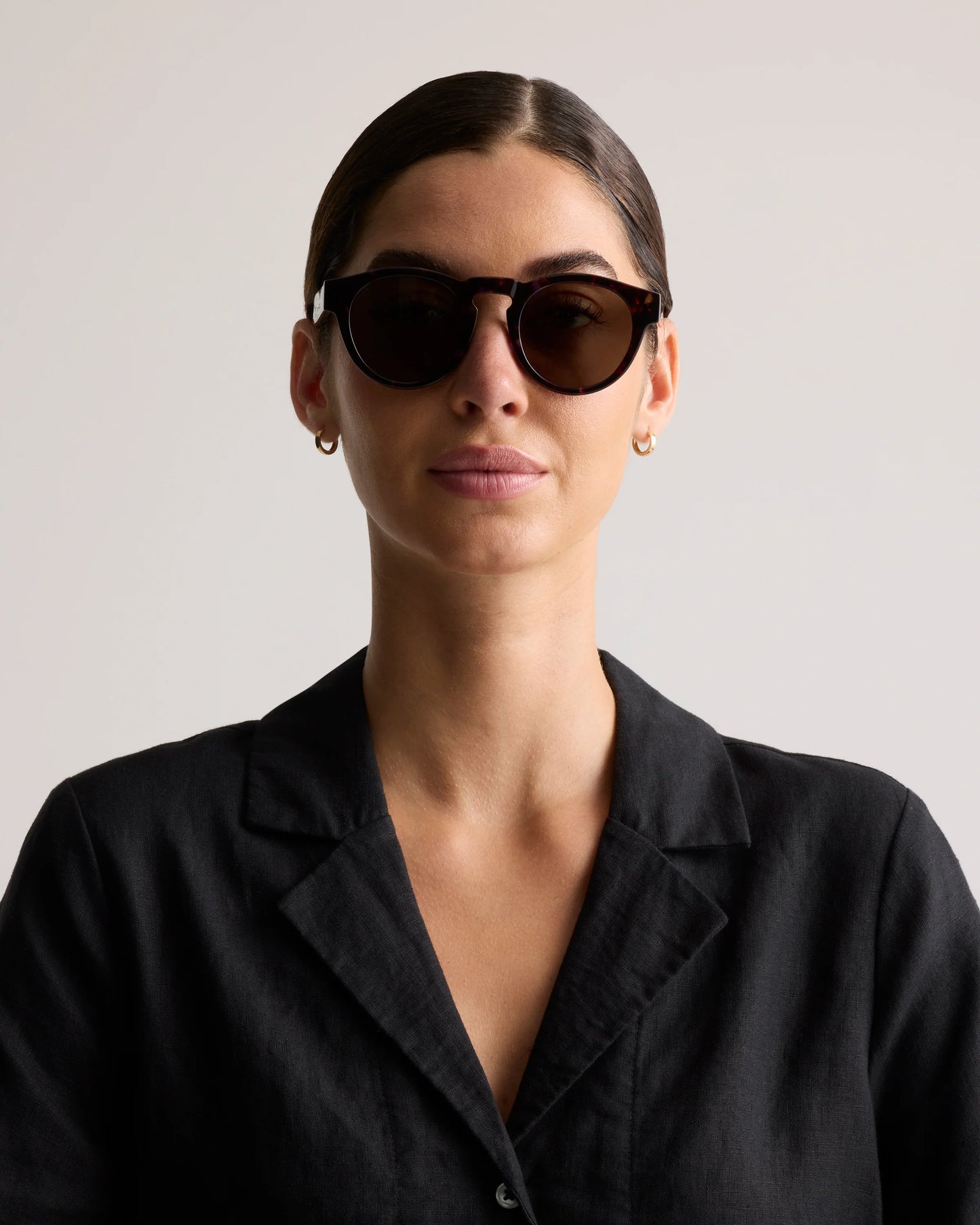 Tuscon Polarized Acetate Sunglasses - One Size / White Tortoise with Green lens