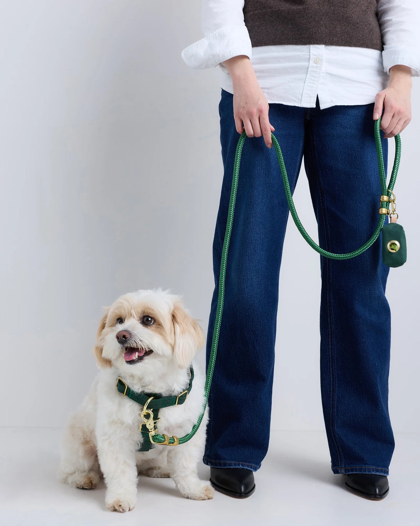 100% Cotton-Wrapped Nylon Dog Harness - XS / Navy