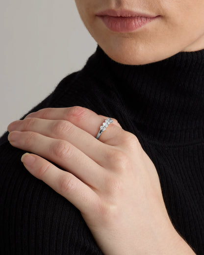 Lab Grown Diamond Oval Seven Stone Band - 4 / Yellow Gold