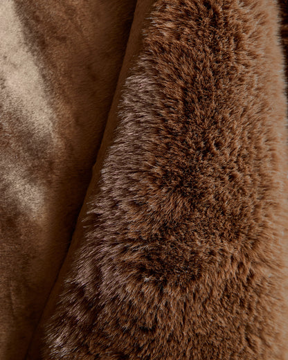 Luxury Faux Fur Throw - 50x60 / Champagne