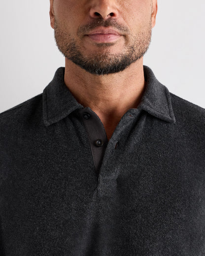 100% Organic Cotton Terry Towel Polo - S / Charcoal