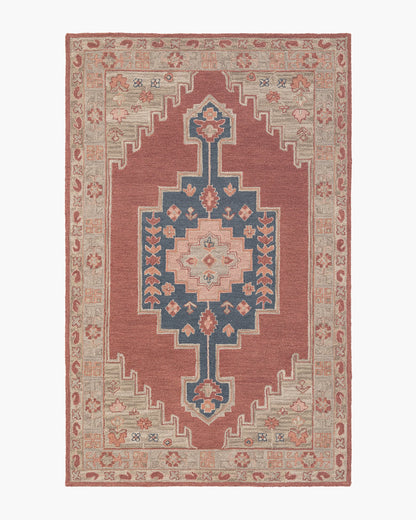 Lilia Wool Rug - 3' x 5' / Red