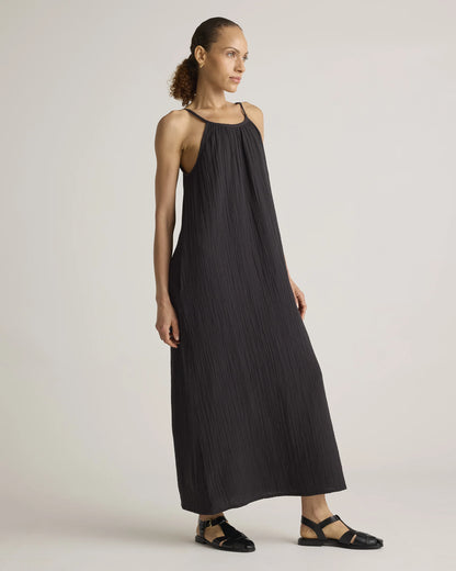100% Organic Cotton Gauze Sleeveless Maxi Dress - XS / Spiced Orange