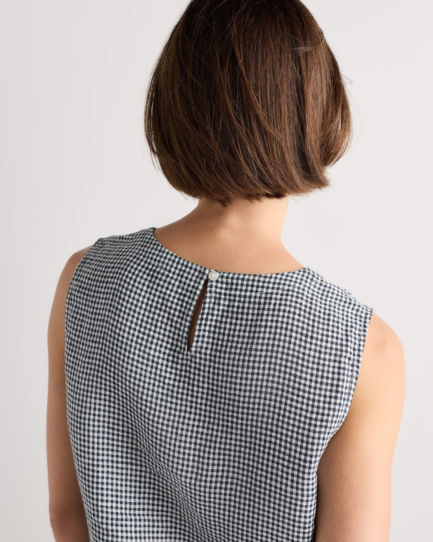 100% European Linen Tank - XS / Black