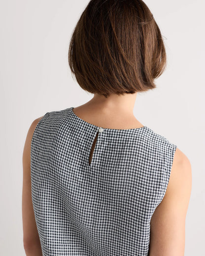 100% European Linen Tank - XS / Black