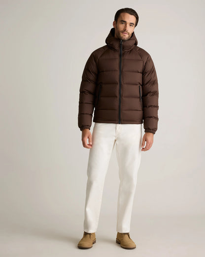 Responsible Down Puffer Jacket with Hood - S / Hot Fudge