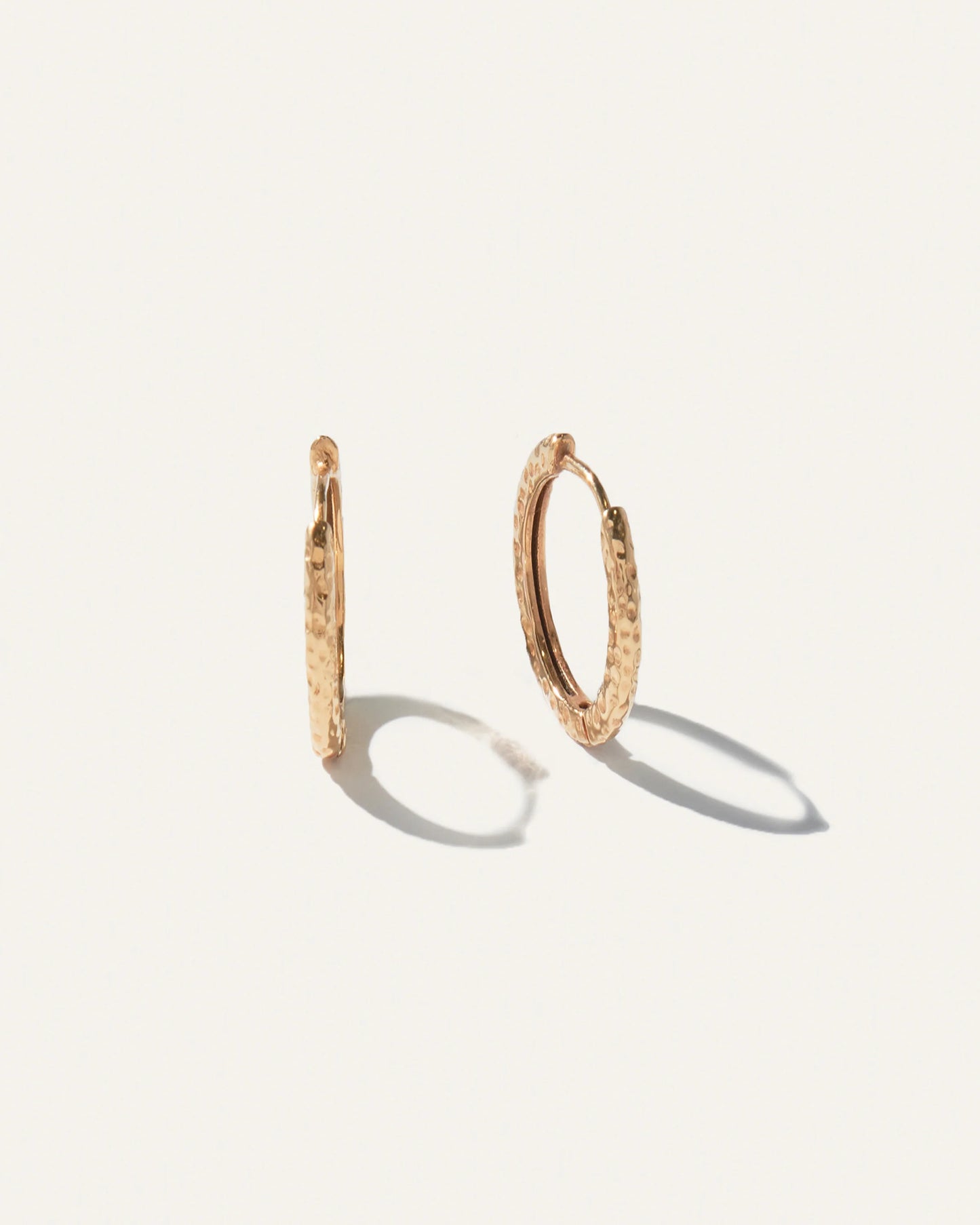 Hammered Nina Small Hoops - One Size / Gold Vermeil