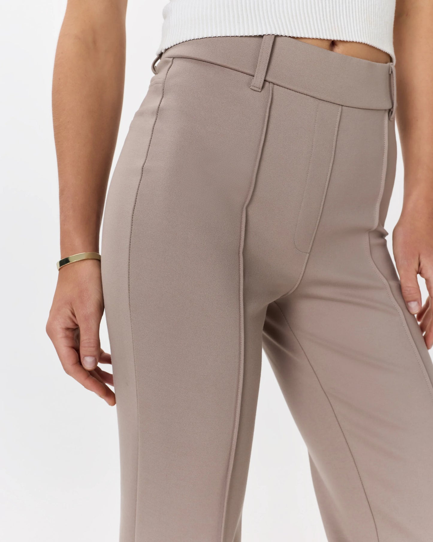 Ultra-Stretch Ponte Flare Leg Pants - XS / Espresso