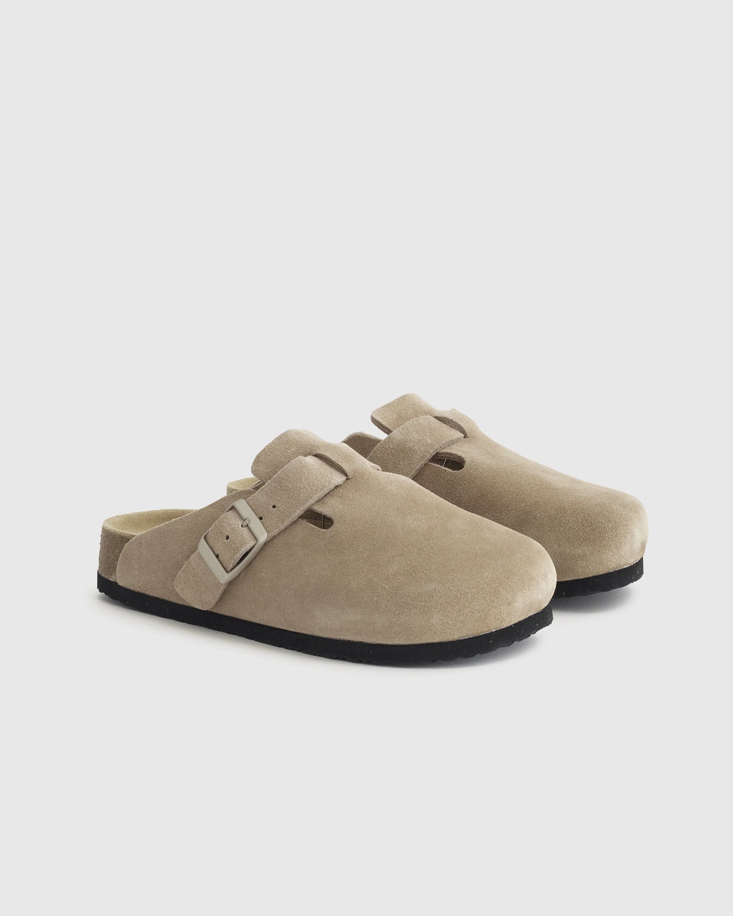 Water Repellent Suede Clog Mule - 5 / Dune