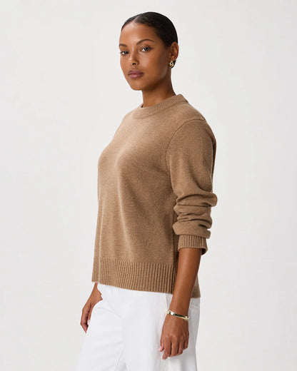 Mongolian Cashmere Oversized Crewneck Sweater - XS / Brown