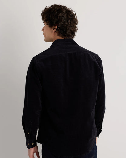 Organic Stretch Corduroy Utility Shirt - S / Dark Khaki