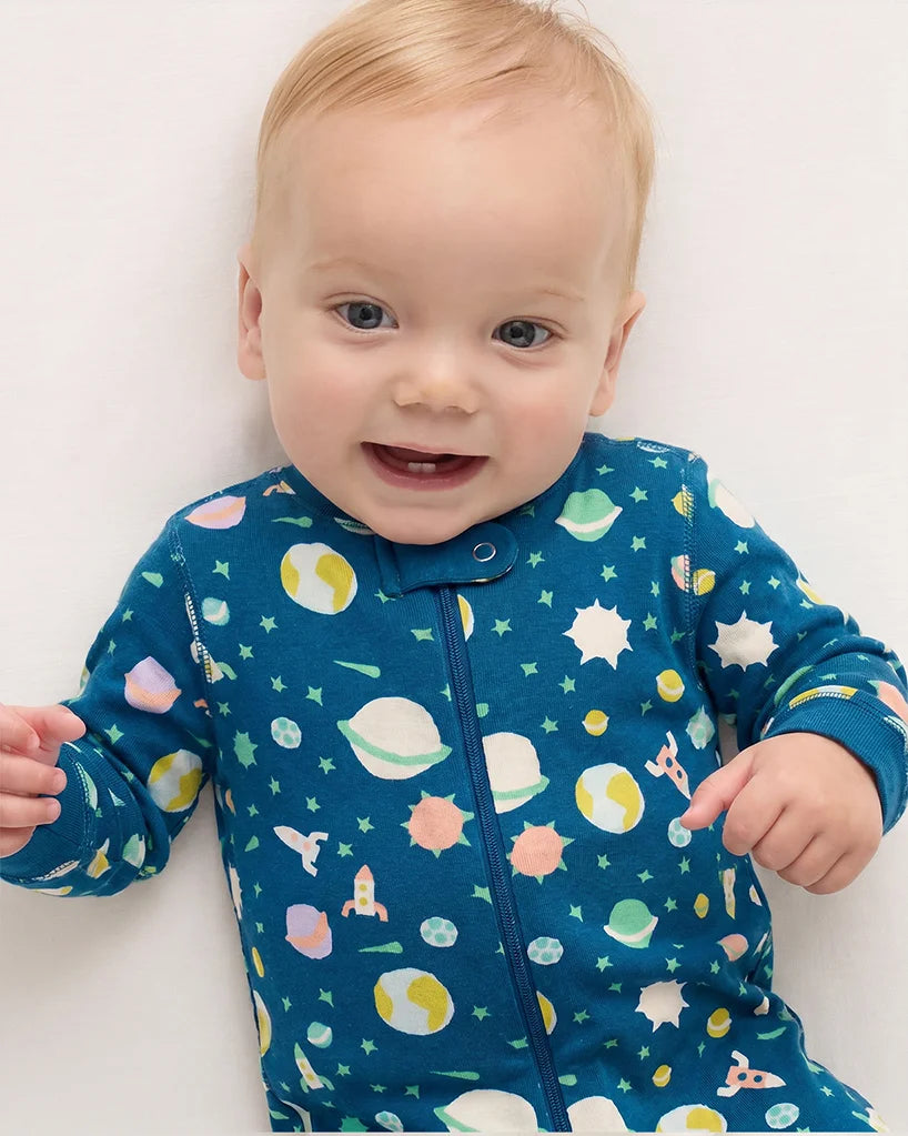 100% Organic Cotton Footie Pajama - 0-3M / Vehicles