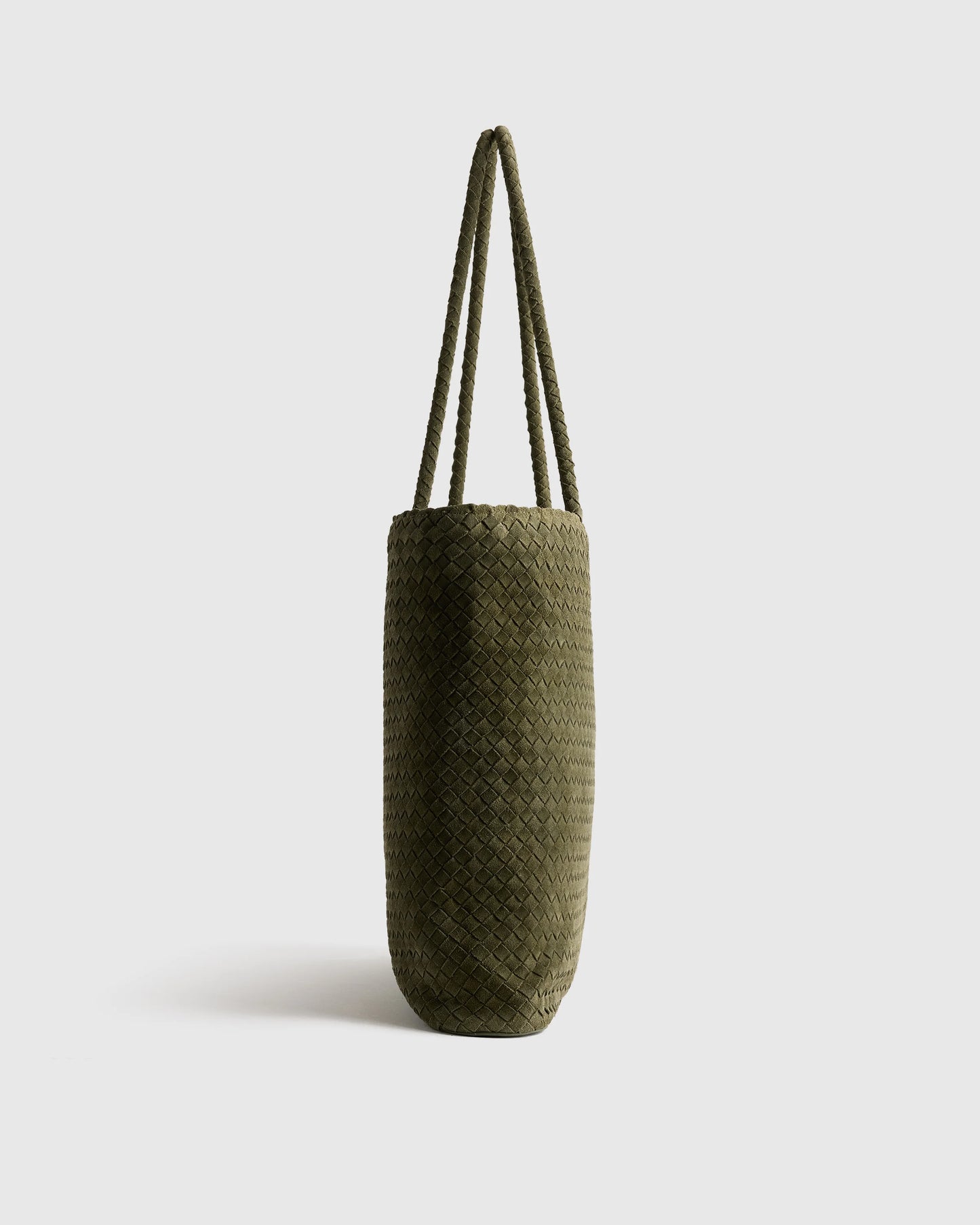 Siena Suede Handwoven Tote - One Size / Pebble