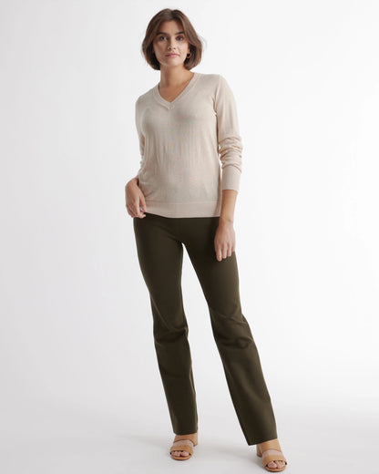 Ultra-Stretch Ponte Bootcut Pants - XS / Black