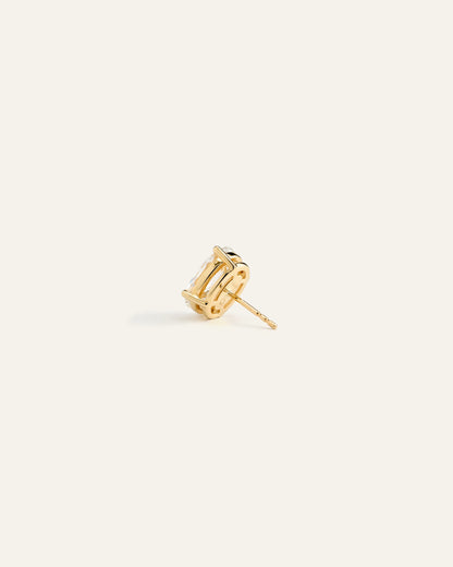 14K Gold Lab Grown Diamond Statement Oval Studs - 6ctw - One Size / Yellow Gold