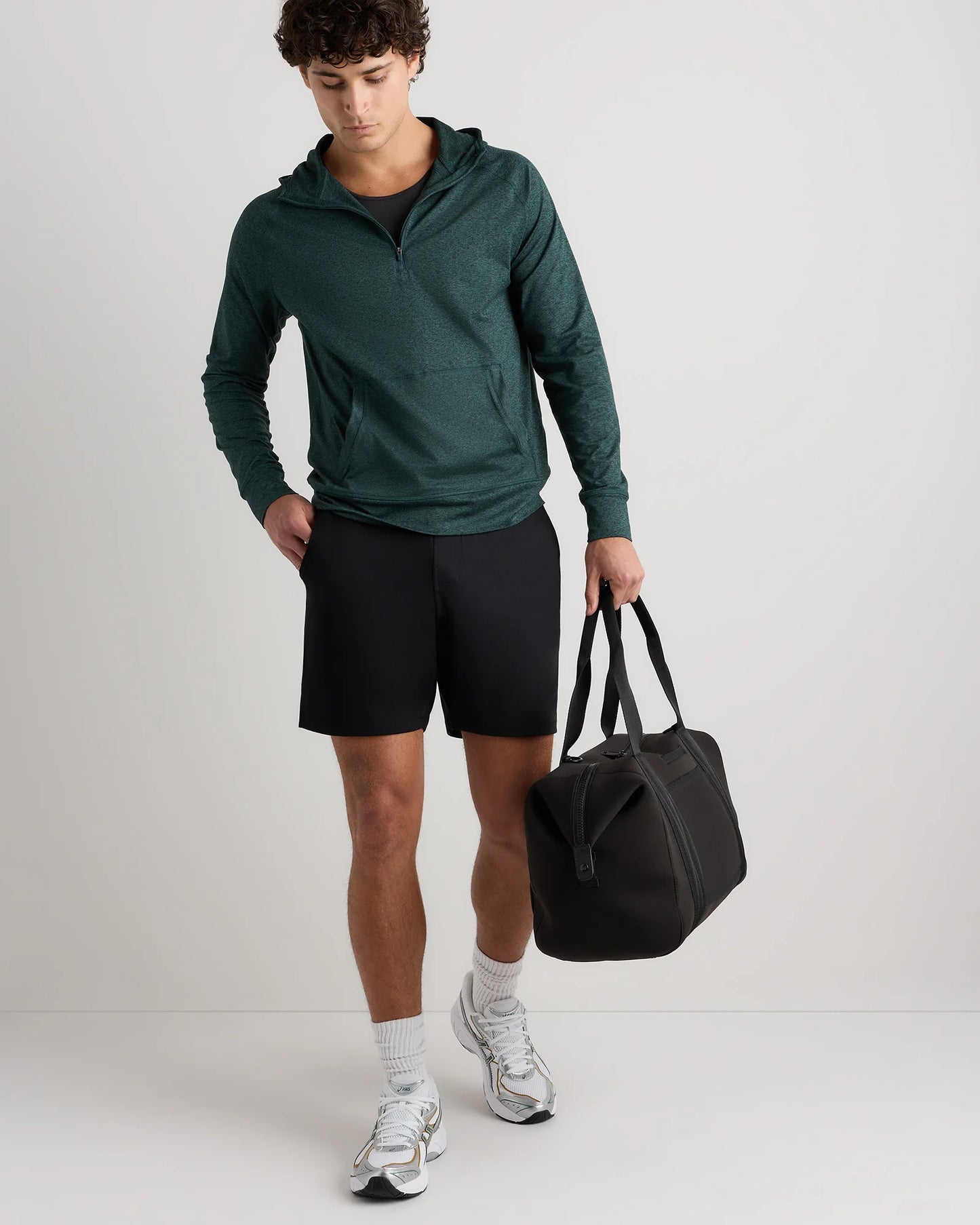Flowknit Performance Half-Zip Hoodie - S / Heather Green