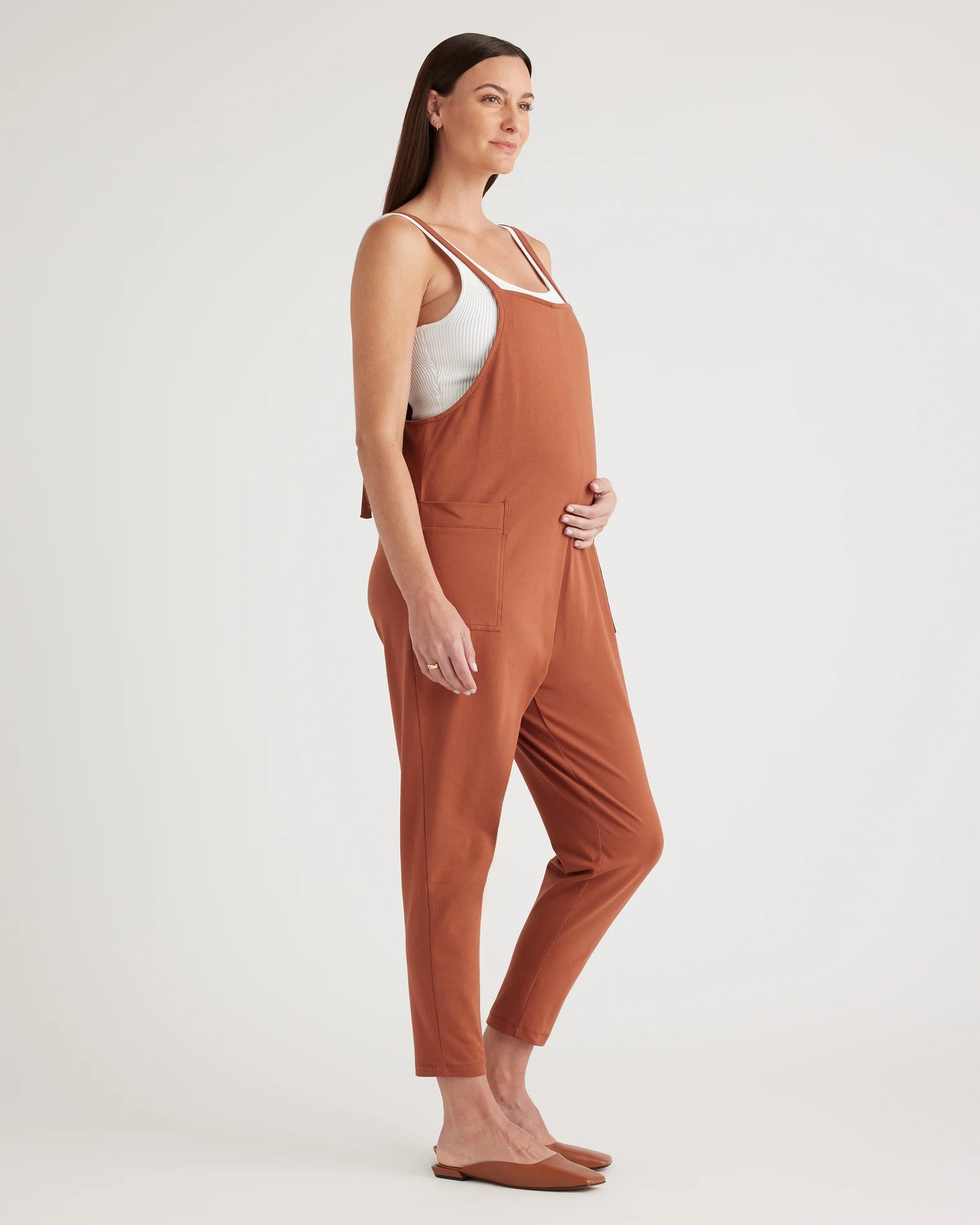 Organic Cotton Maternity Overalls - XS / Deep Navy
