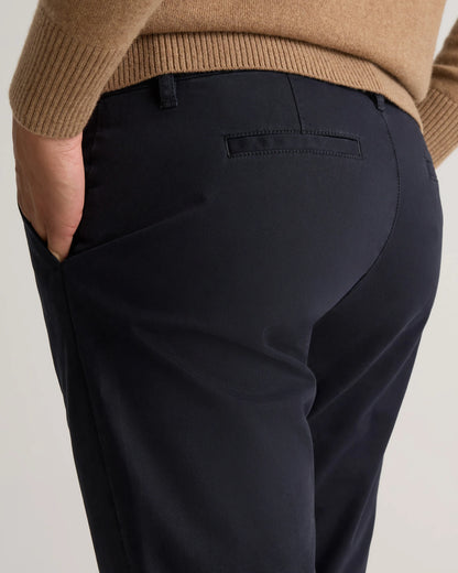 Organic Stretch Cotton Chino Pants - 0 / Black