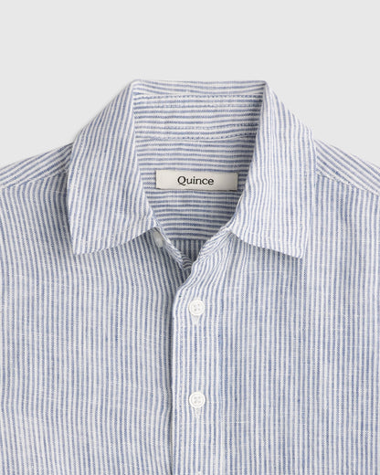 100% European Linen Short Sleeve Shirt - 6 / Flax