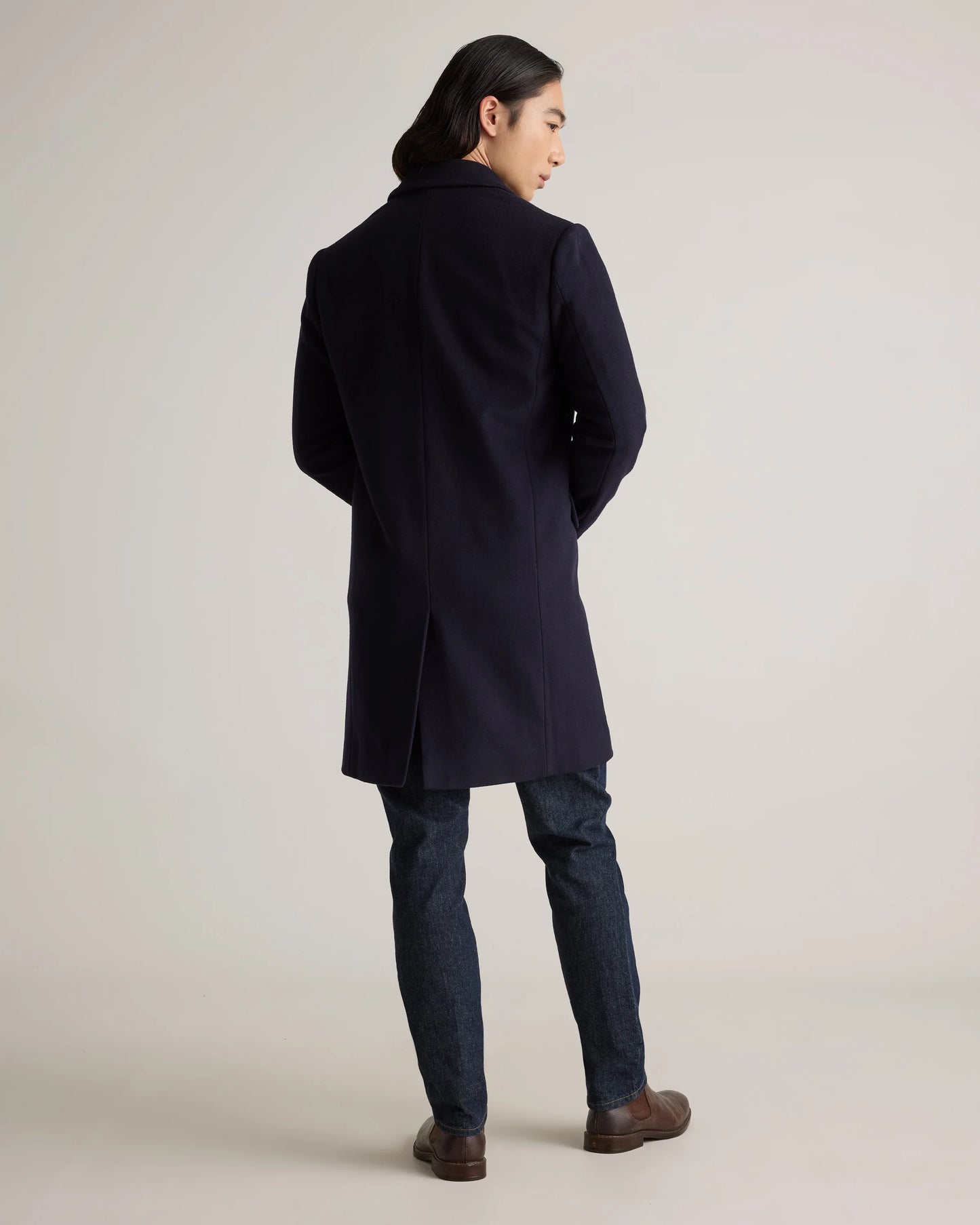 Italian Wool Overcoat - S / Heather Charcoal
