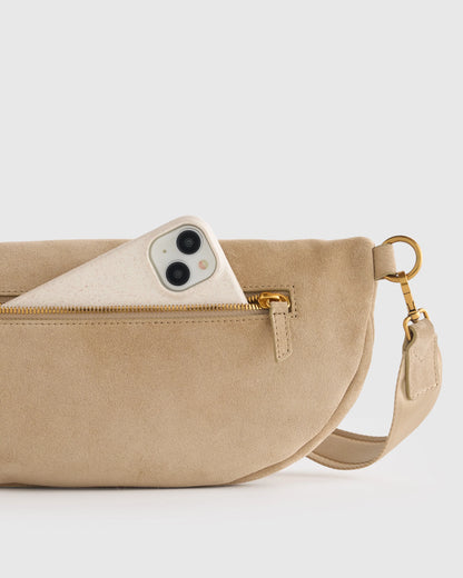 Quinn Suede Sling Bag - One Size / Whiskey