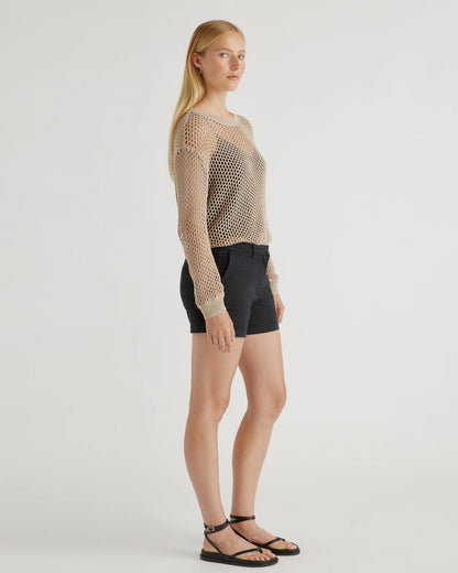 Organic Stretch Cotton Chino Shorts - 0 / Shell Pink