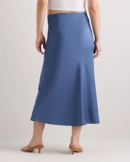 Washable Stretch Silk Maternity Skirt - XS / Vintage Pink