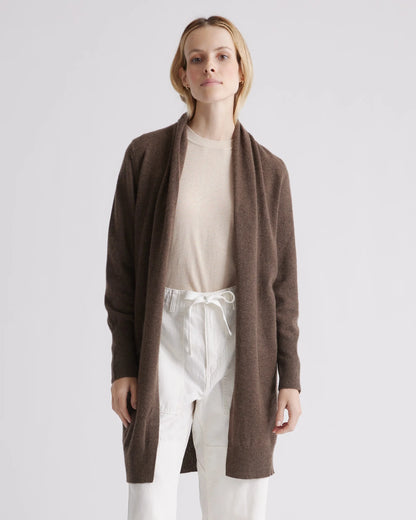 Mongolian Cashmere Duster Cardigan Sweater - XS / Oatmeal
