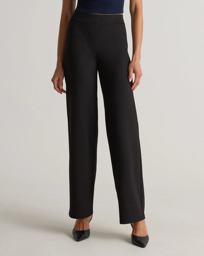 Ultra-Stretch Ponte Wide Leg Pants - XS / Espresso