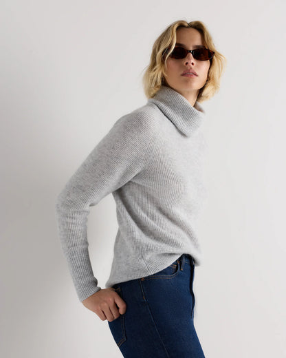 Lightweight Baby Alpaca Turtleneck - XS / Smoked Charcoal