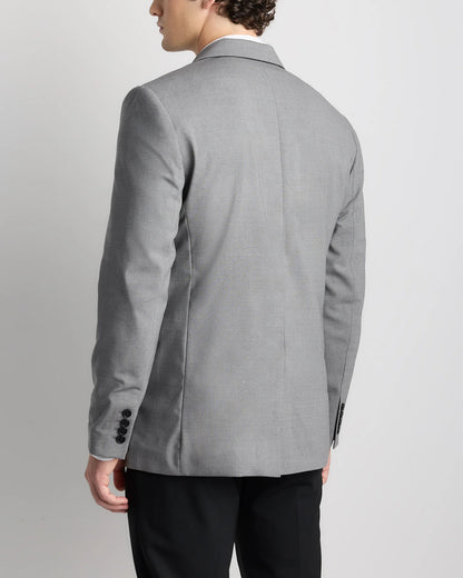 Stretch Wool Blazer - S / Grey Melange