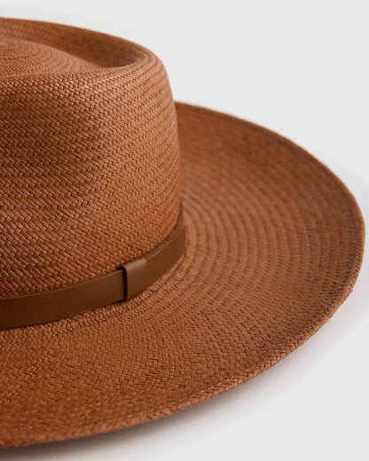 Toquilla Straw Wide Brim Panama Hat - S / Natural