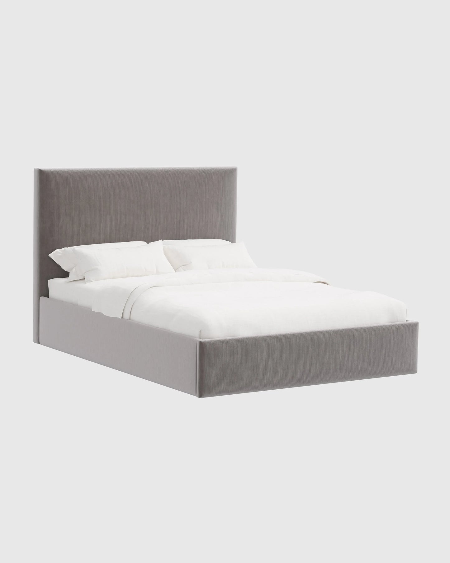 Square Bed in Performance Velvet - Full / Butterscotch