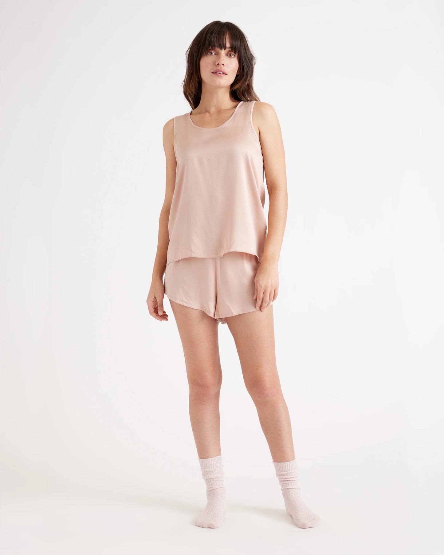 100% Washable Silk Pajama Shorts - XS / Toasted Almond