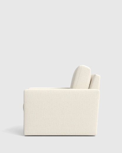 Brennan Swivel Chair in Performance Chenille Linen Blend - 32" / Slate