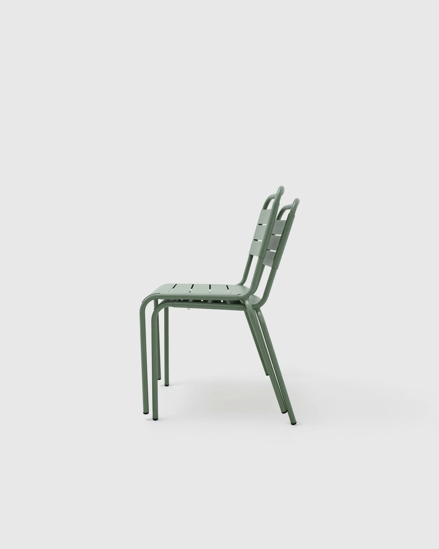 Powder-Coated Aluminum Outdoor Dining Set - One Size / Sage Green