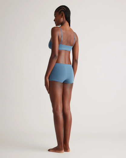 Organic Cotton Boyshort (6-pack) - XS / Black/Soft White/Ocean