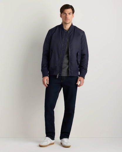 Flight Nylon Bomber Jacket - S / Navy