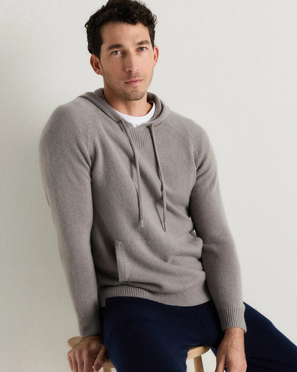 Mongolian Cashmere Pullover Hoodie - XS / Sea Spray Green