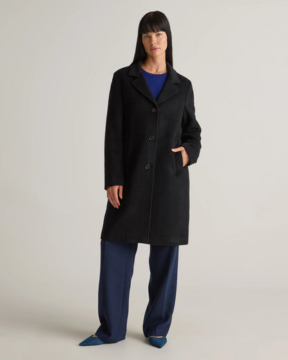 Camel Hair Single-Breasted Midi Coat - XS / Mocha Brown