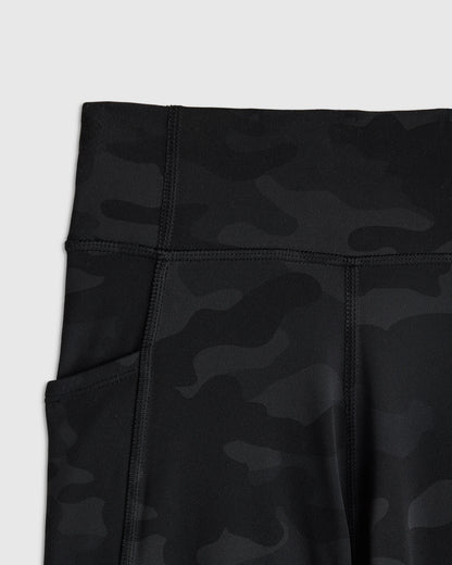 Girls Ultra-Form Pocket Leggings - 6 / Black Camo