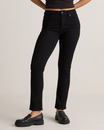 Luna Stretch Slim Straight Jeans - 24 / Black