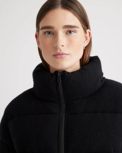Mongolian Cashmere Puffer Jacket - XS / Brown