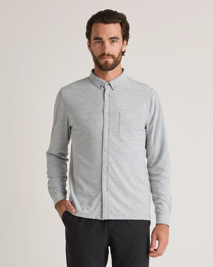 ProPique Performance Button Down - S / Light Grey