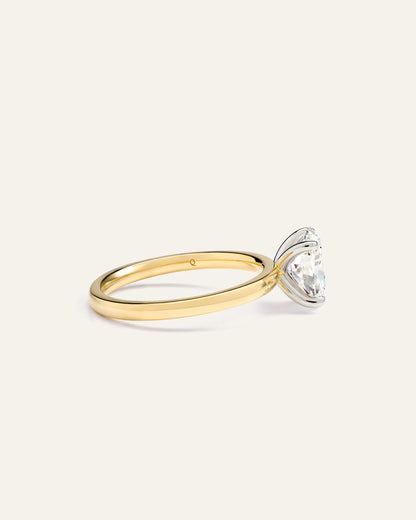 Lab Grown Diamond Oval Comfort Fit Engagement Ring - 1.50ct - 4 / Yellow Gold