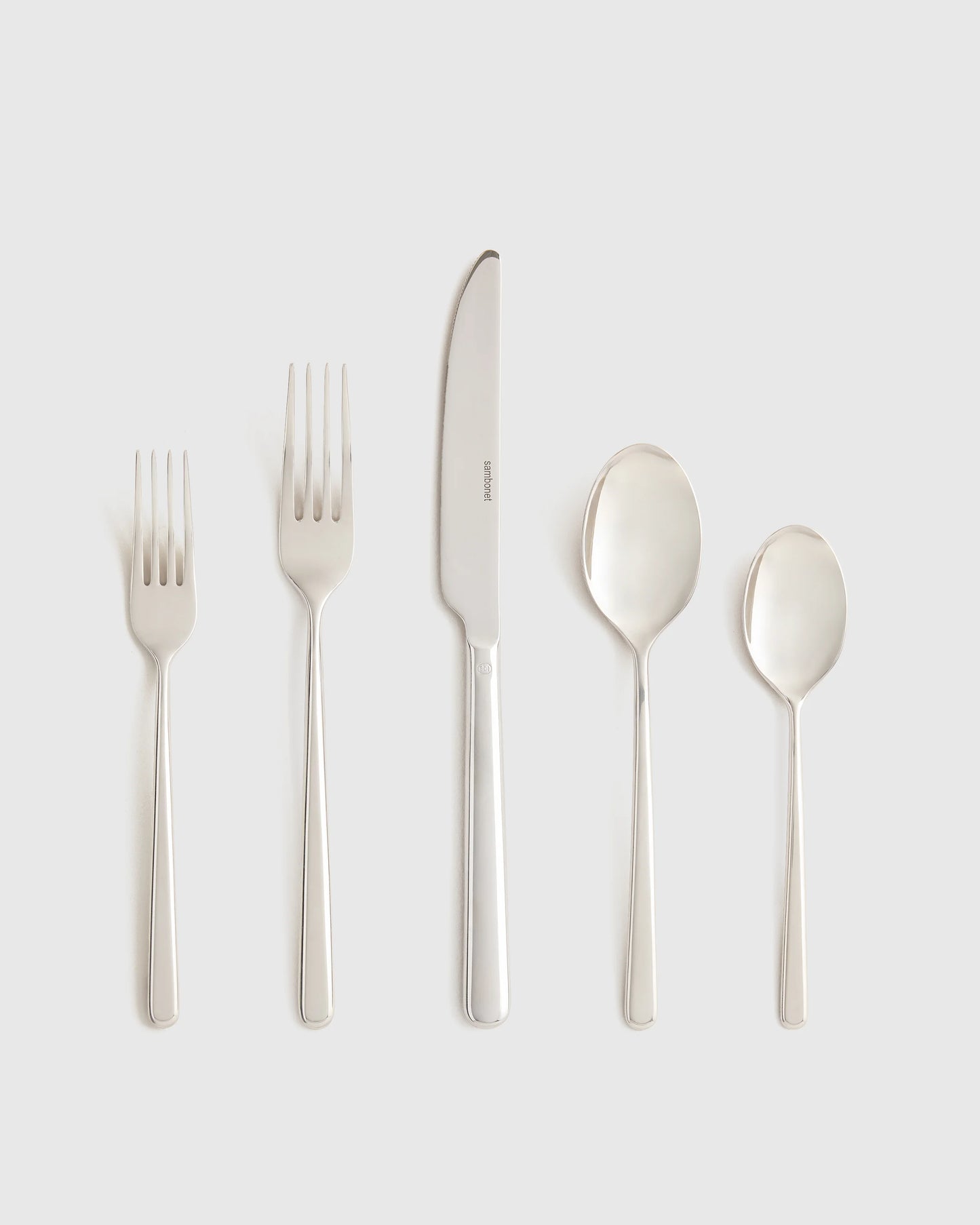 Gia Minimalist 20 Piece Flatware Set - One Size / Polished Stainless Steel