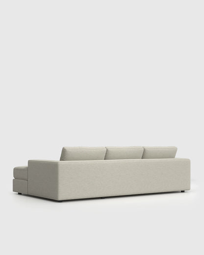 Ashford Deep Seat Chaise Sectional in Performance Basketweave - 119" Right Arm / Flax