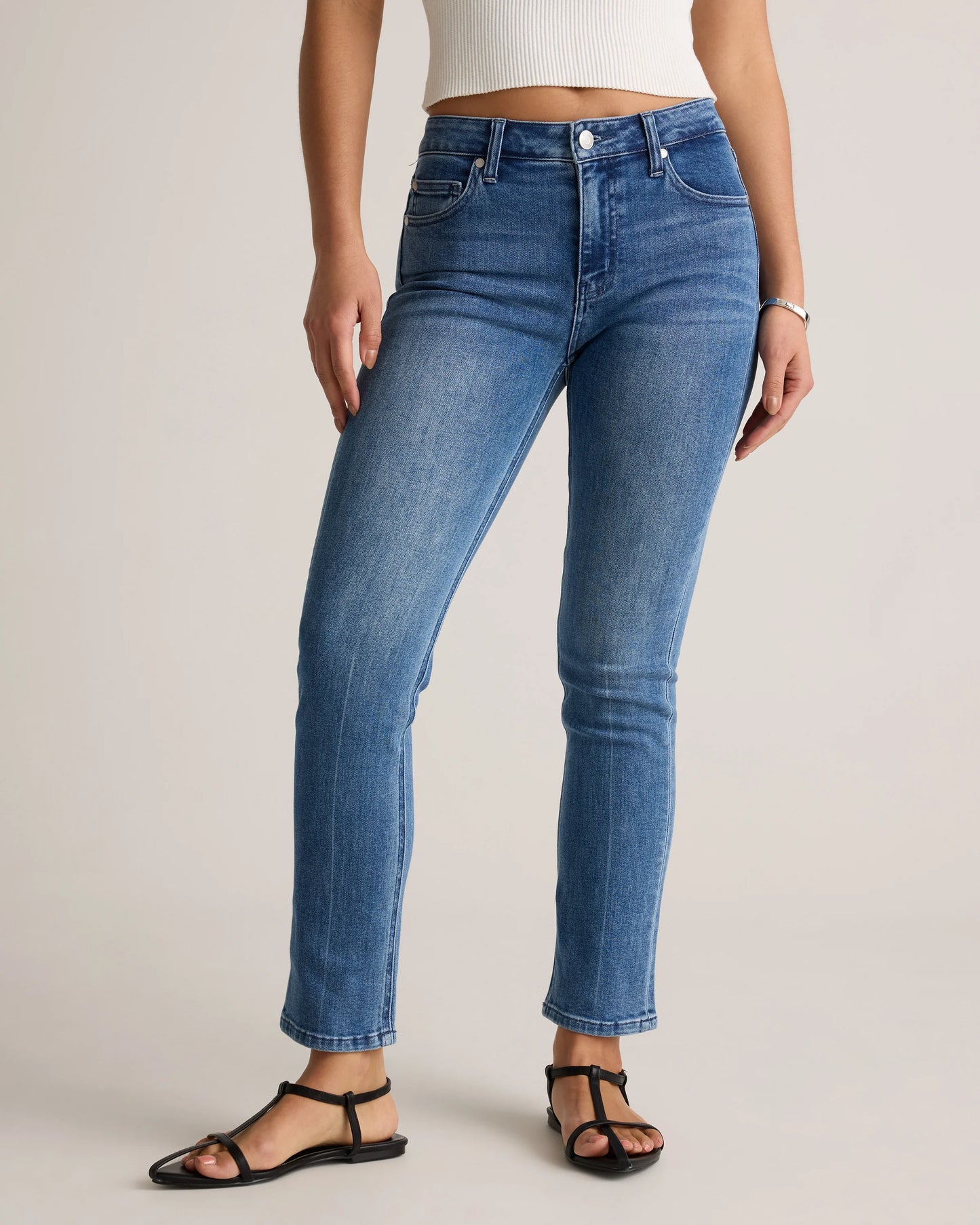 Luna Stretch Slim Straight Jeans - 24 / Black