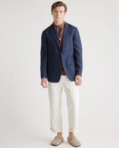 100% European Linen Blazer - XS / French Blue