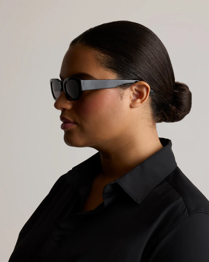 Brisbane Polarized Acetate Sunglasses - Standard / Black with Grey lens